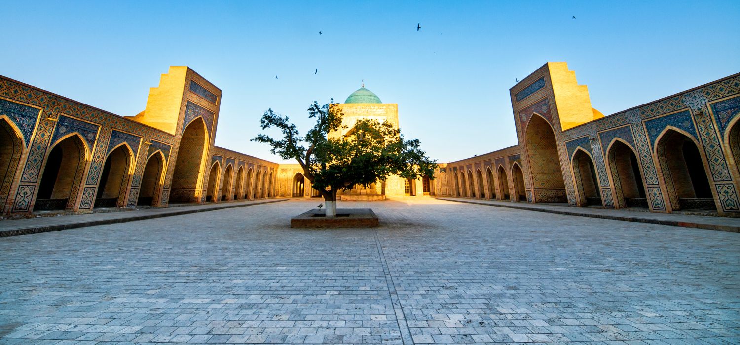 Sunset at Kalon Mosque in Bukhara, Uzbekistan