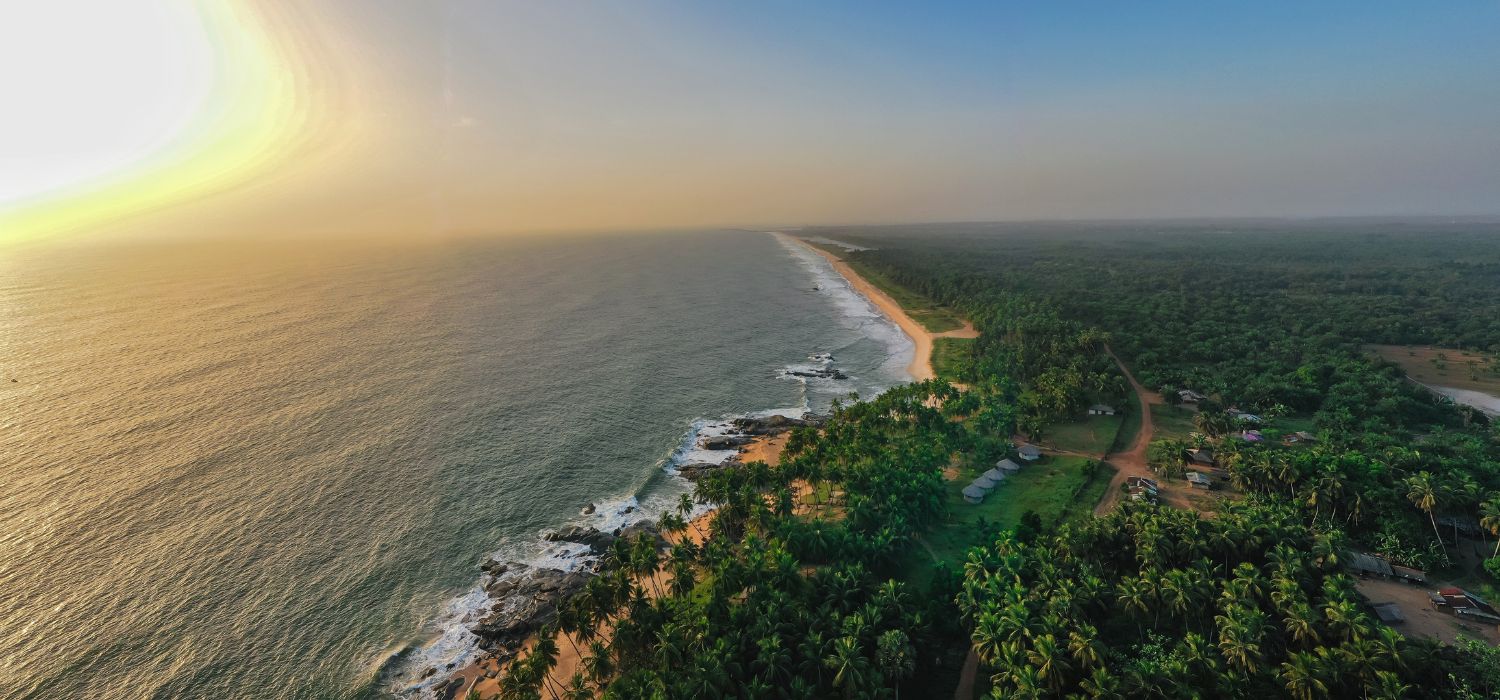 Aerial View of Liberia Coastline in its glory