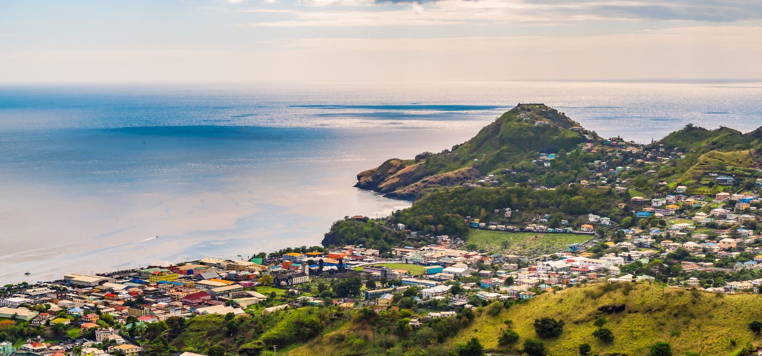 Landscape of Kingstown, Saint Vincent and the Grenadines