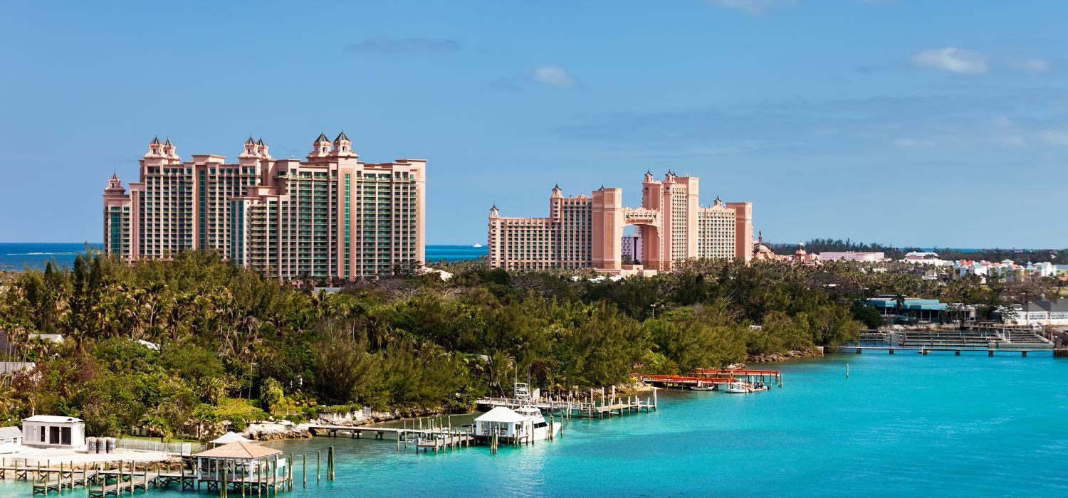 View of Paradise Island in Nassau, Bahamas